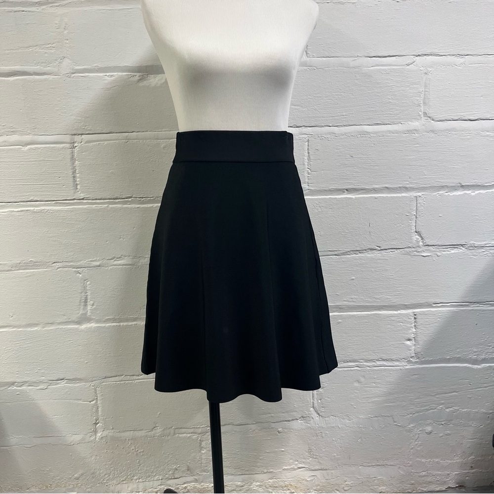 Ann Taylor Black A-line knee length skirt with stretch, NWT